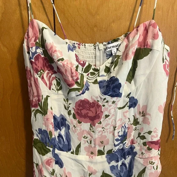 Reformation Riya Cutout Floral Print Midi Dress - Picture 3 of 7